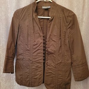 3/4 sleeve Brown Sport Jacket Ann Taylor